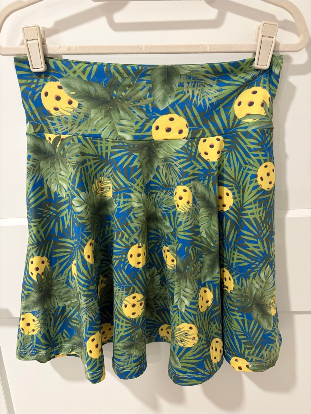 Ultra-soft Pickleball Tropical Leaf Skirt